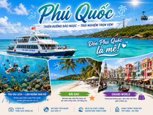 PHÚ QUỐC - TÀU THAM QUAN ĐẢO - THÀNH PHỐ KHÔNG NGỦ - BÃI SAO